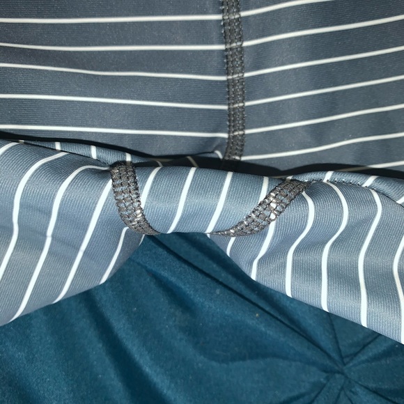 Small Gapfit Grey/Aqua Ombré stripe Capris - Picture 2 of 3